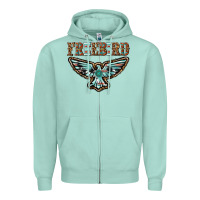 Seafoam thunderbird freebird Zipper Hoodie - texasbilliewilder
