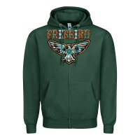 Sports Green thunderbird freebird Zipper Hoodie - texasbilliewilder