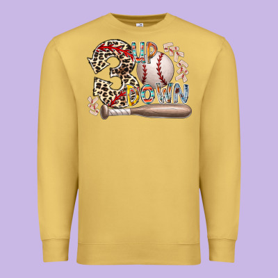 Three Up Down Premium Sweatshirt Designed By Racoondesign