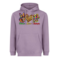 Lavender peace love autism Heavyweight Hoodie - Zillion Design Studio