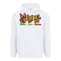 White peace love autism Heavyweight Hoodie - Zillion Design Studio