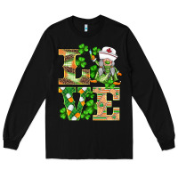 Black st.patricks nurse love gnomies Long Sleeve Tee - BarkalooDesign