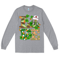Heather Grey st.patricks nurse love gnomies Long Sleeve Tee - BarkalooDesign
