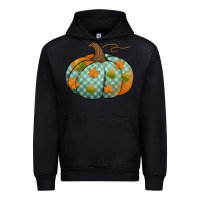 Black blue plaid autumn pumpkin Urban Hoodie - Jasminsmagicworld