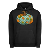 Pigment Black blue plaid autumn pumpkin Urban Hoodie - Jasminsmagicworld
