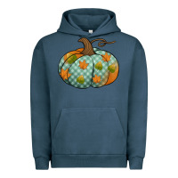 Pigment Midnight Navy blue plaid autumn pumpkin Urban Hoodie - Jasminsmagicworld