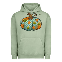 Pigment Oil Green blue plaid autumn pumpkin Urban Hoodie - Jasminsmagicworld