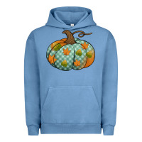 Pigment Pebble Blue blue plaid autumn pumpkin Urban Hoodie - Jasminsmagicworld