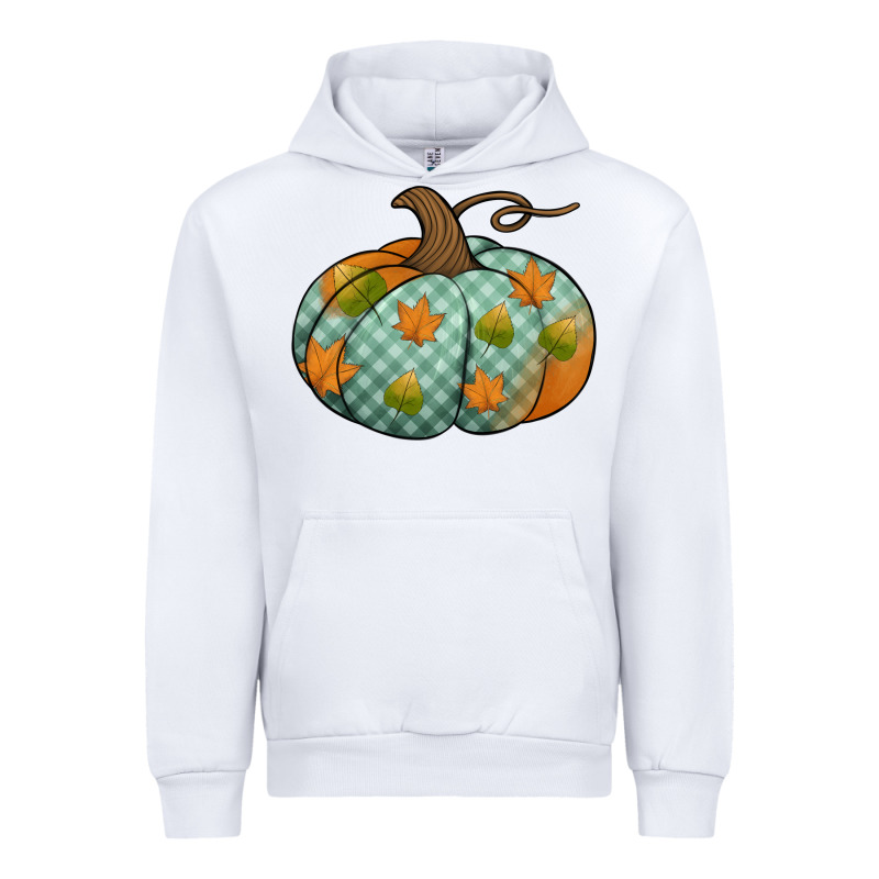 Blue Plaid Autumn Pumpkin Urban Hoodie by Jasminsmagicworld | Teevron