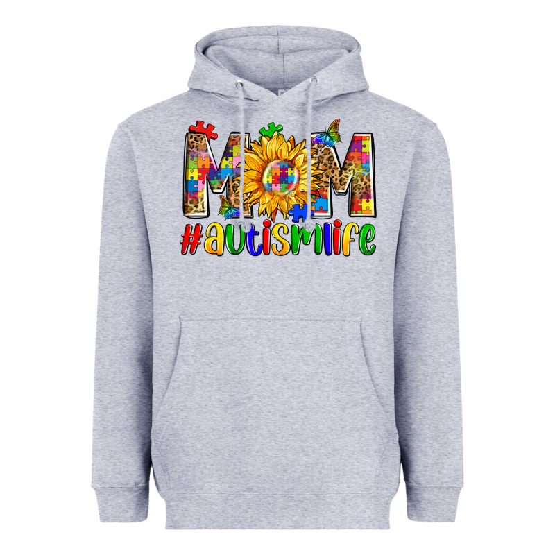 Mom #autism Life Heavyweight Hoodie by Zillion Design Studio | Teevron