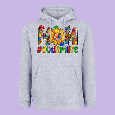 Mom #autism Life Heavyweight Hoodie Designed By Zillion Design Studio