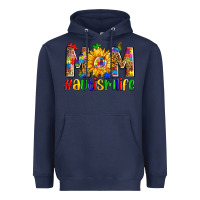 Navy mom #autism life Heavyweight Hoodie - Zillion Design Studio