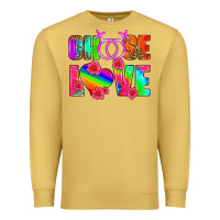 Antique Gold choose love (lesbian) Premium Sweatshirt - HRA Design Shop