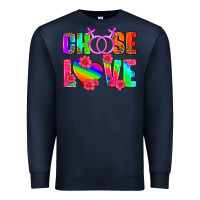 Navy choose love (lesbian) Premium Sweatshirt - HRA Design Shop