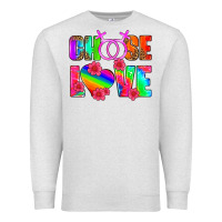 Oatmeal Heather choose love (lesbian) Premium Sweatshirt - HRA Design Shop