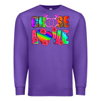 Purple choose love (lesbian) Premium Sweatshirt - HRA Design Shop