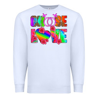White choose love (lesbian) Premium Sweatshirt - HRA Design Shop