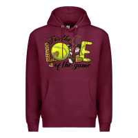Burgundy for the love of the game tennis Premium Hoodie - BarkalooDesign