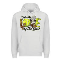 Dove Grey for the love of the game tennis Premium Hoodie - BarkalooDesign