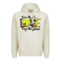 Oatmeal Heather for the love of the game tennis Premium Hoodie - BarkalooDesign