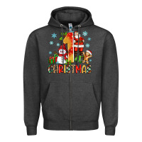 Charcoal Heather 1st christmas santa and snowman Zipper Hoodie - Zillion Design Studio