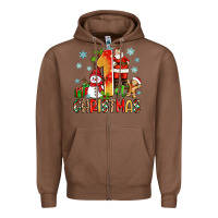Chestnut 1st christmas santa and snowman Zipper Hoodie - Zillion Design Studio