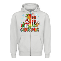 Dove Grey 1st christmas santa and snowman Zipper Hoodie - Zillion Design Studio