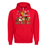 Red 1st christmas santa and snowman Zipper Hoodie - Zillion Design Studio