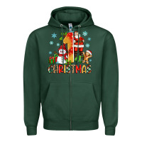 Sports Green 1st christmas santa and snowman Zipper Hoodie - Zillion Design Studio