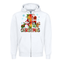 White 1st christmas santa and snowman Zipper Hoodie - Zillion Design Studio