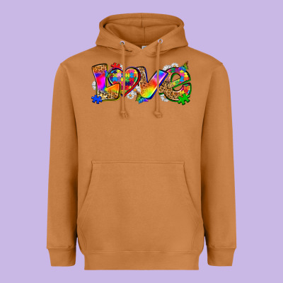 Love Autism Heavyweight Hoodie Designed By Zillion Design Studio