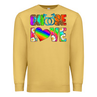 Antique Gold choose love (gay) Premium Sweatshirt - HRA Design Shop