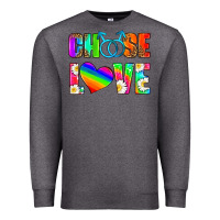 Charcoal Heather choose love (gay) Premium Sweatshirt - HRA Design Shop