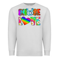 Dove Grey choose love (gay) Premium Sweatshirt - HRA Design Shop