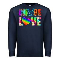Navy choose love (gay) Premium Sweatshirt - HRA Design Shop