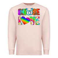 Pale Pink choose love (gay) Premium Sweatshirt - HRA Design Shop