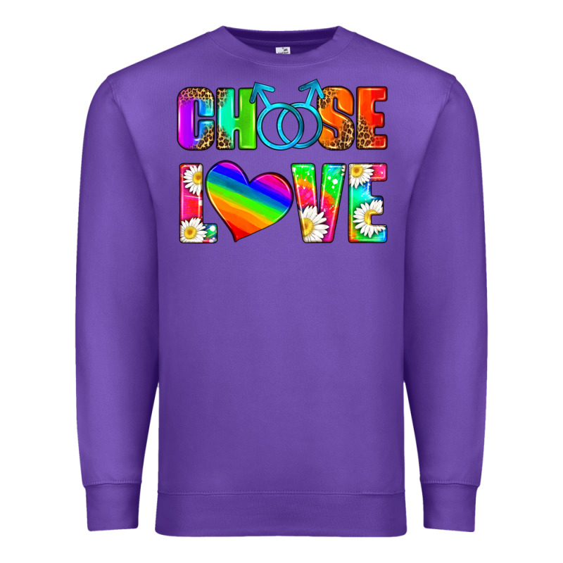 Choose Love (gay) Premium Sweatshirt by HRA Design Shop | Teevron