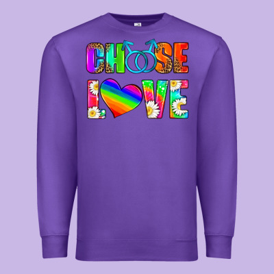 Choose Love (gay) Premium Sweatshirt Designed By Hra Design Shop