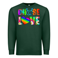 Sports Green choose love (gay) Premium Sweatshirt - HRA Design Shop