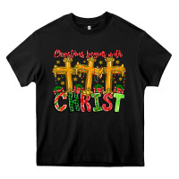 Black christmas begins with christ Heavy Core Tee - CowhideDigitalArt