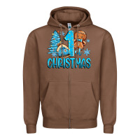 Chestnut 1st christmas gingerbread boy Zipper Hoodie - Zillion Design Studio