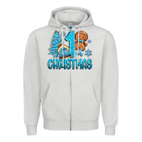 Dove Grey 1st christmas gingerbread boy Zipper Hoodie - Zillion Design Studio