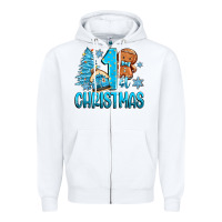 White 1st christmas gingerbread boy Zipper Hoodie - Zillion Design Studio