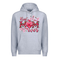 Heather Grey best mom ever Premium Hoodie - NancyCooperArtShop
