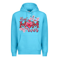 Ocean Blue best mom ever Premium Hoodie - NancyCooperArtShop