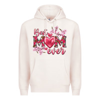 Pale Pink best mom ever Premium Hoodie - NancyCooperArtShop