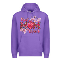 Purple best mom ever Premium Hoodie - NancyCooperArtShop
