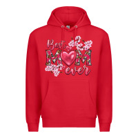 Red best mom ever Premium Hoodie - NancyCooperArtShop