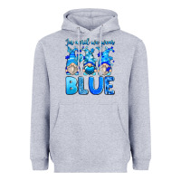 Heather Grey in april we wear blue autism gnomes Heavyweight Hoodie - Zillion Design Studio
