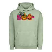 Pigment Oil Green boo pumpkins Urban Hoodie - Jasminsmagicworld